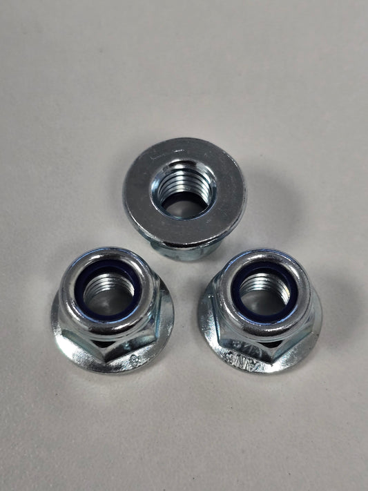 Flanged Nyloc Nuts (Pack of 3)