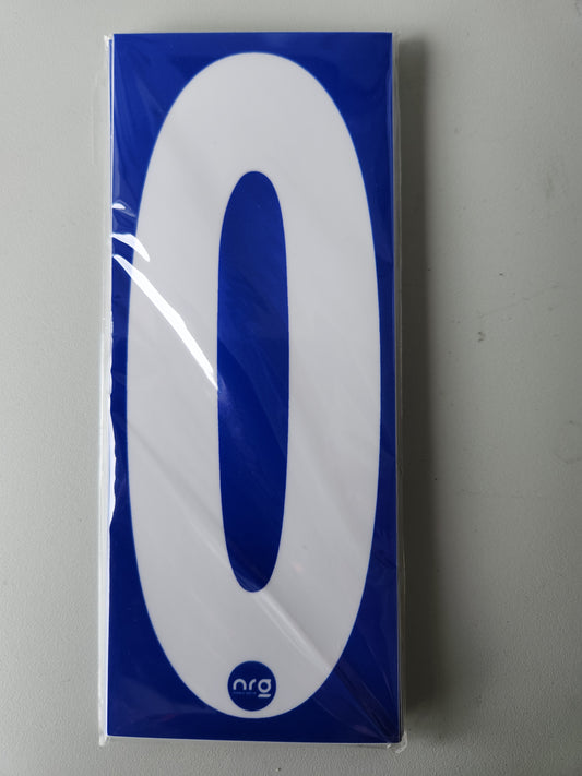 Karting Numbers White/Blue (Pack of 4)