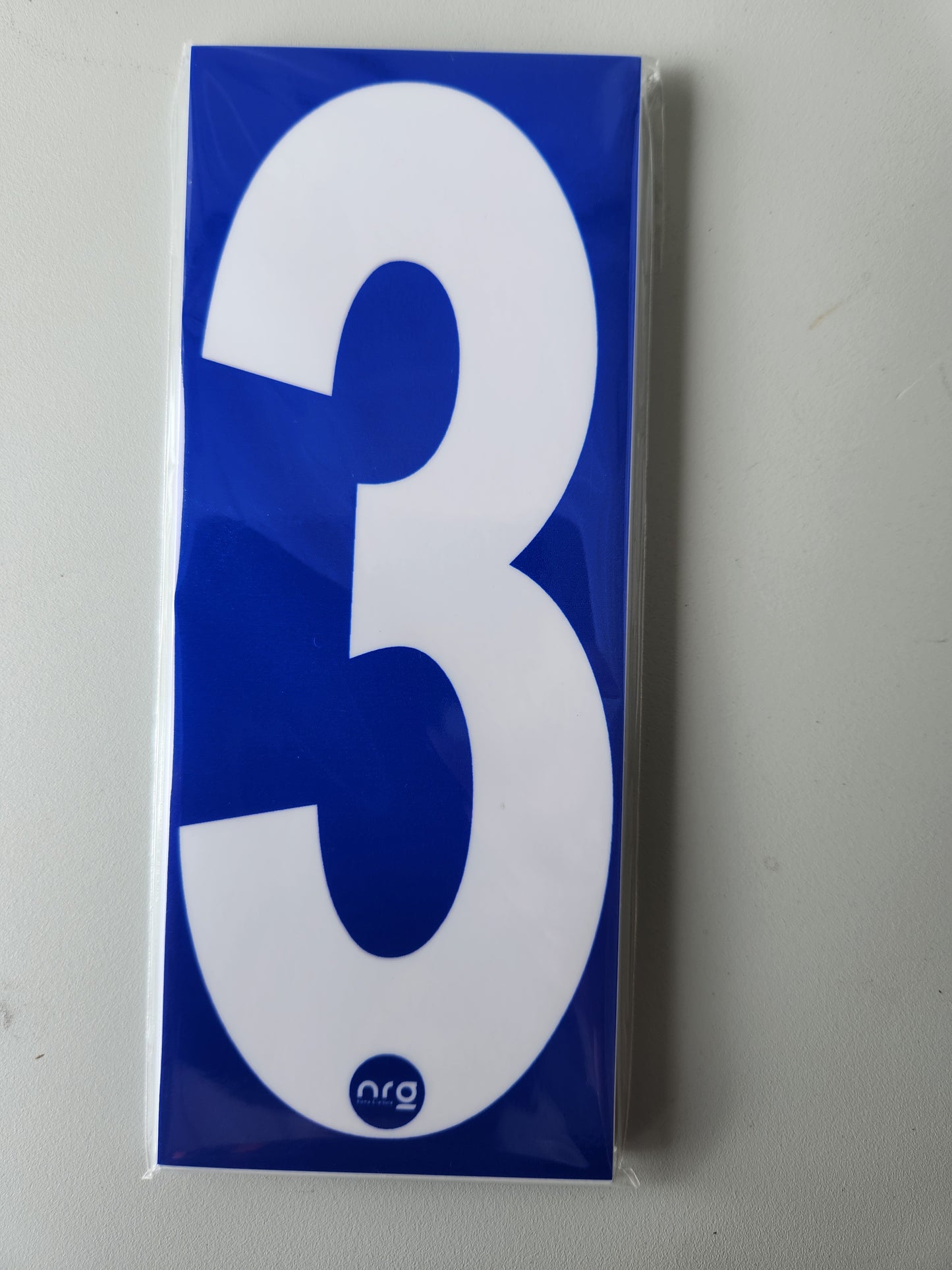 Karting Numbers White/Blue (Pack of 4)