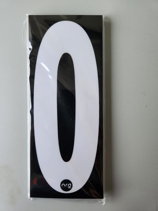 Karting Numbers White/Black (Pack of 4)