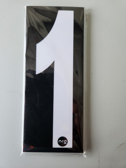 Karting Numbers White/Black (Pack of 4)