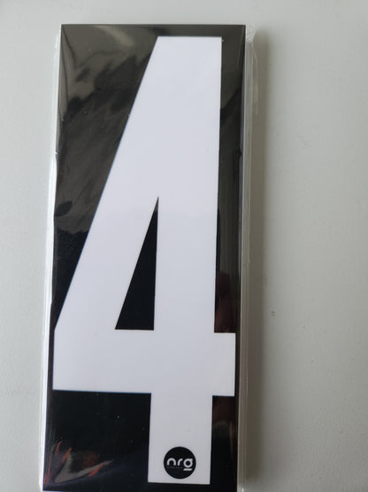 Karting Numbers White/Black (Pack of 4)