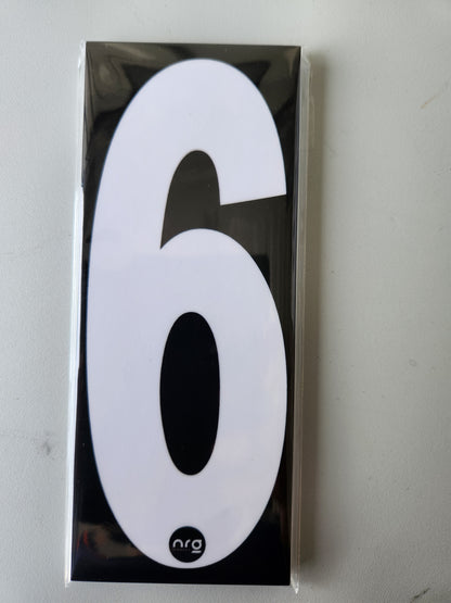 Karting Numbers White/Black (Pack of 4)