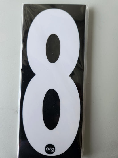 Karting Numbers White/Black (Pack of 4)