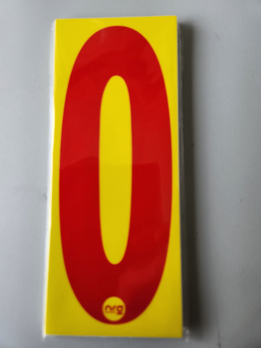 Karting Numbers Red/Yellow