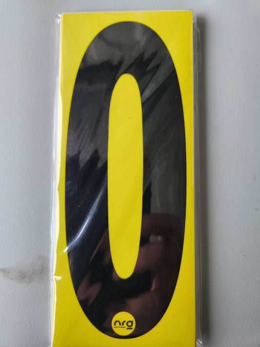 Karting Numbers Black/Yellow