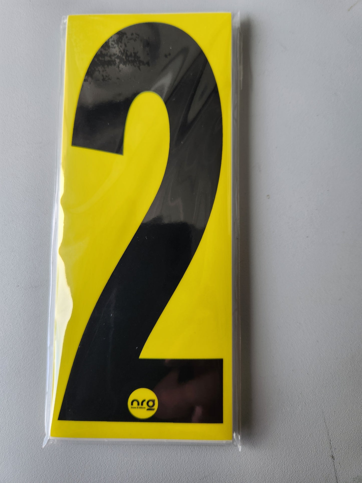 Karting Numbers Black/Yellow (Pack 0f 4)