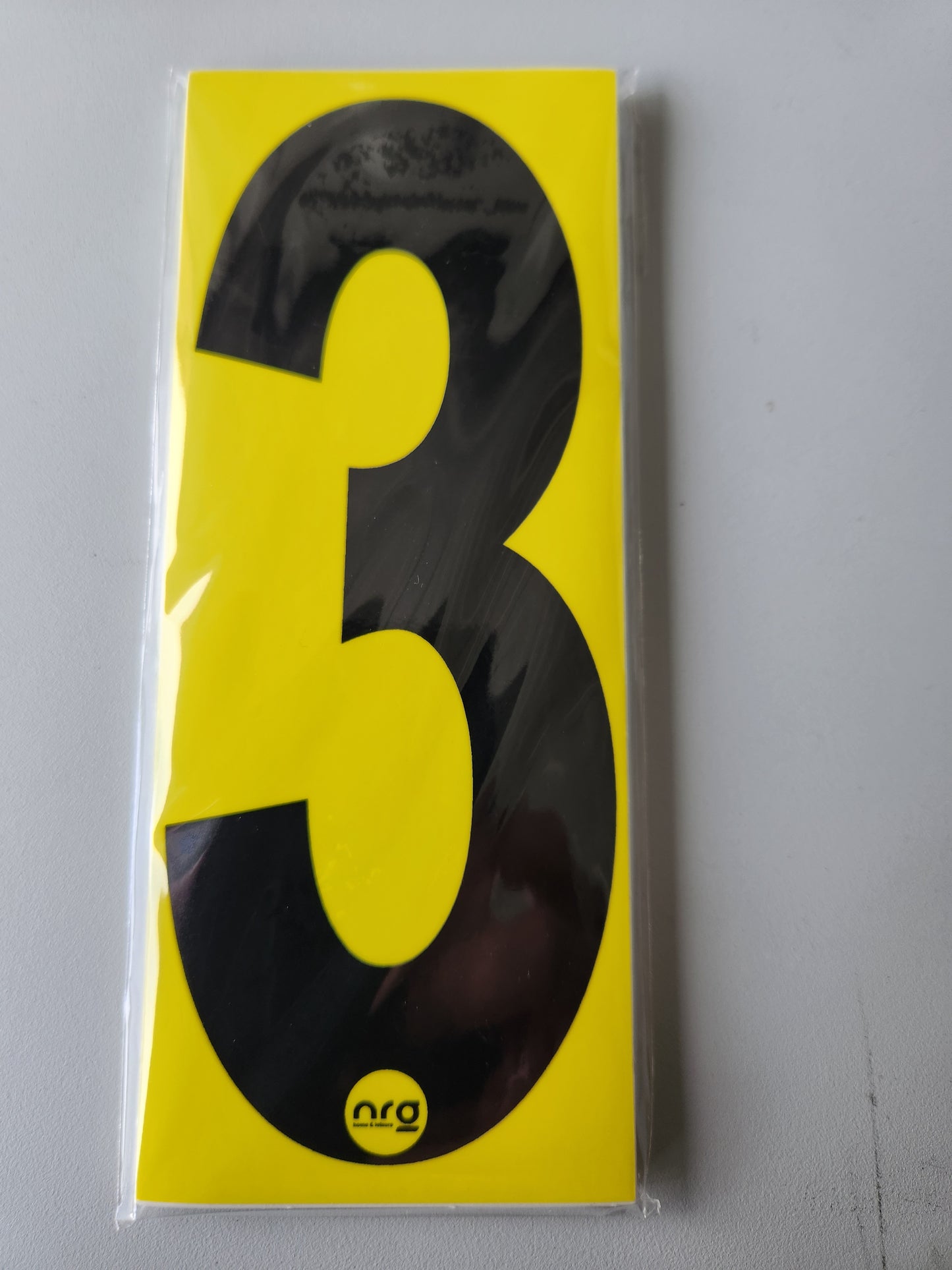 Karting Numbers Black/Yellow (Pack 0f 4)