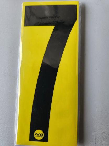 Karting Numbers Black/Yellow (Pack 0f 4)