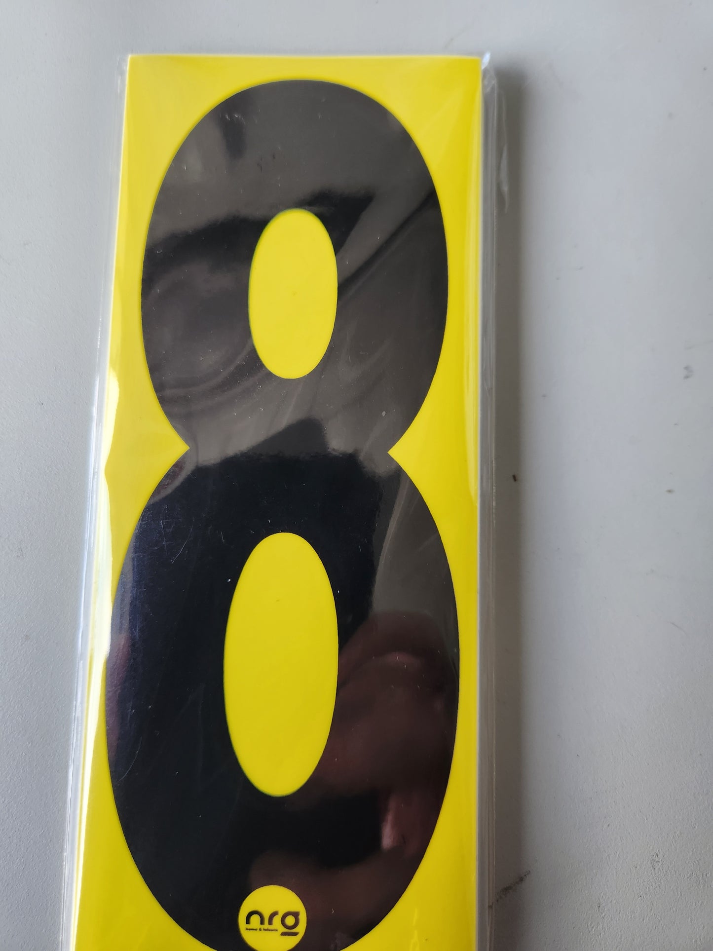 Karting Numbers Black/Yellow (Pack 0f 4)