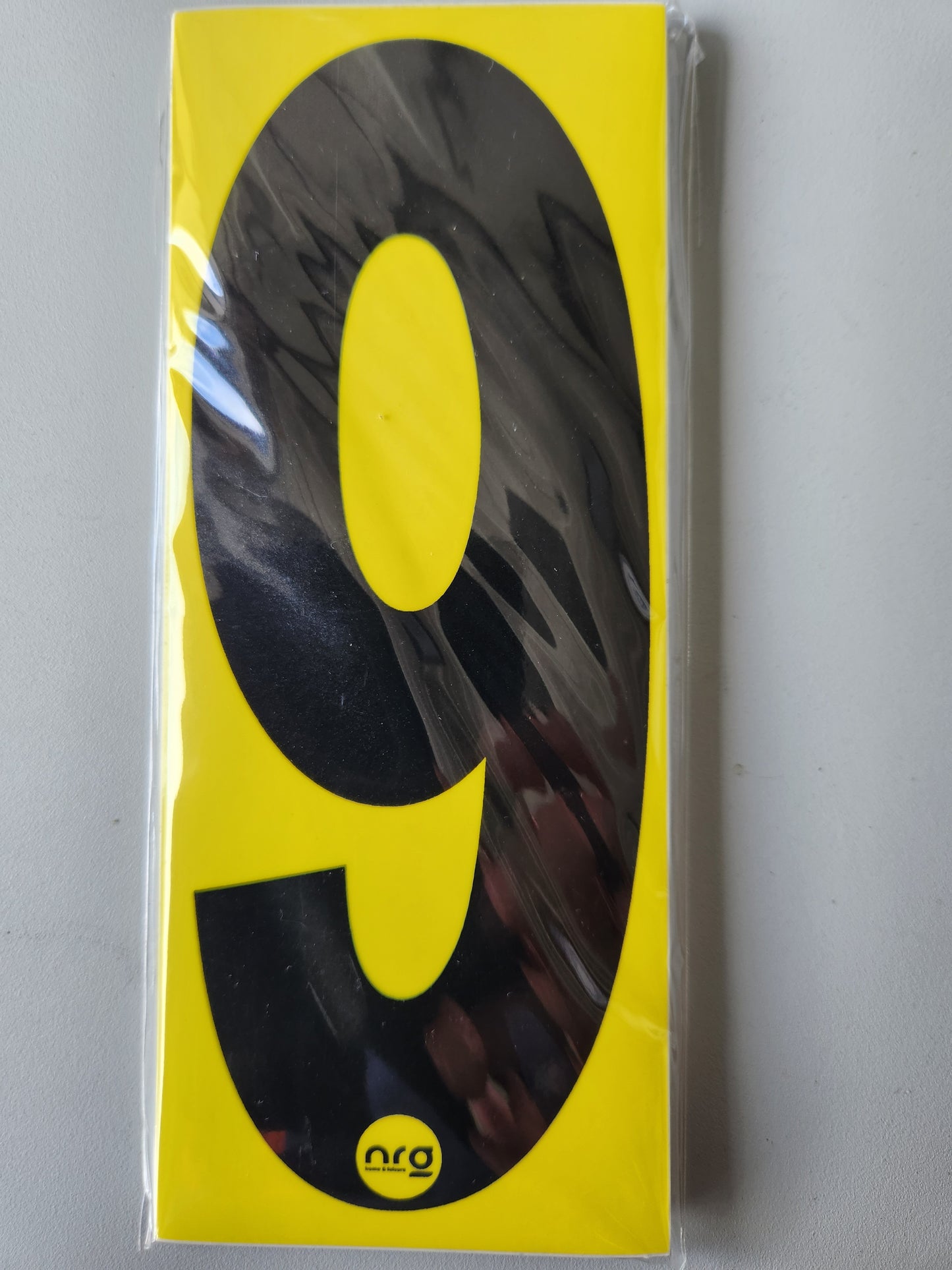 Karting Numbers Black/Yellow (Pack 0f 4)