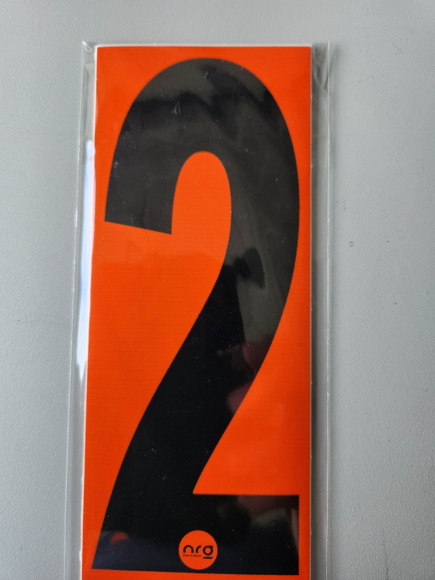 Karting Numbers Black/Orange (Pack of 4)