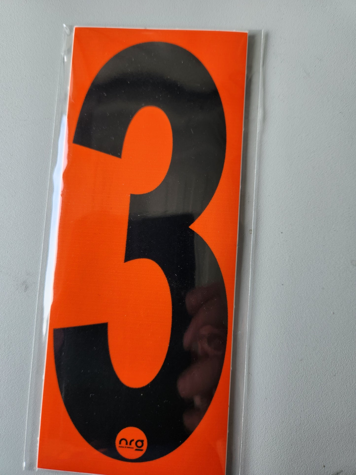 Karting Numbers Black/Orange (Pack of 4)