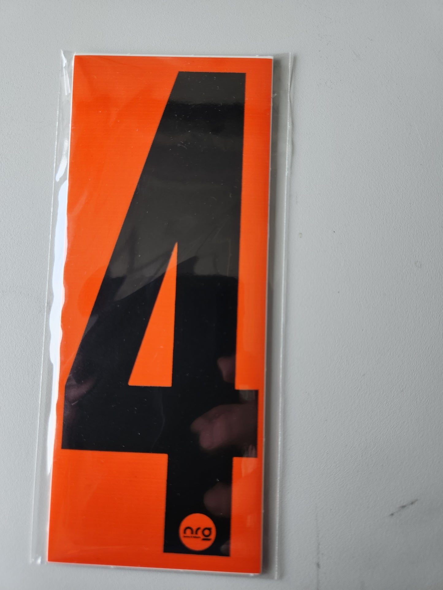 Karting Numbers Black/Orange (Pack of 4)