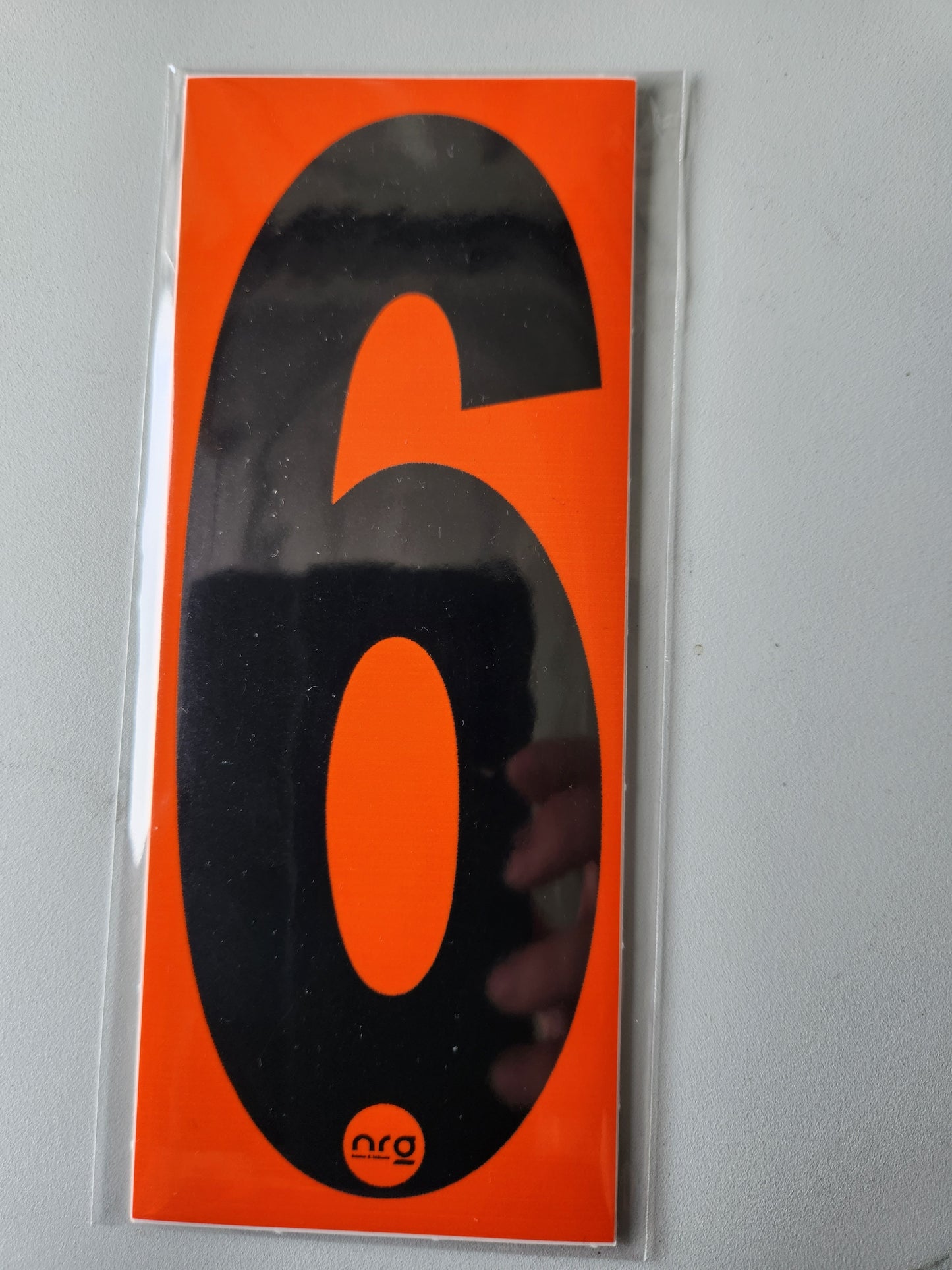 Karting Numbers Black/Orange (Pack of 4)