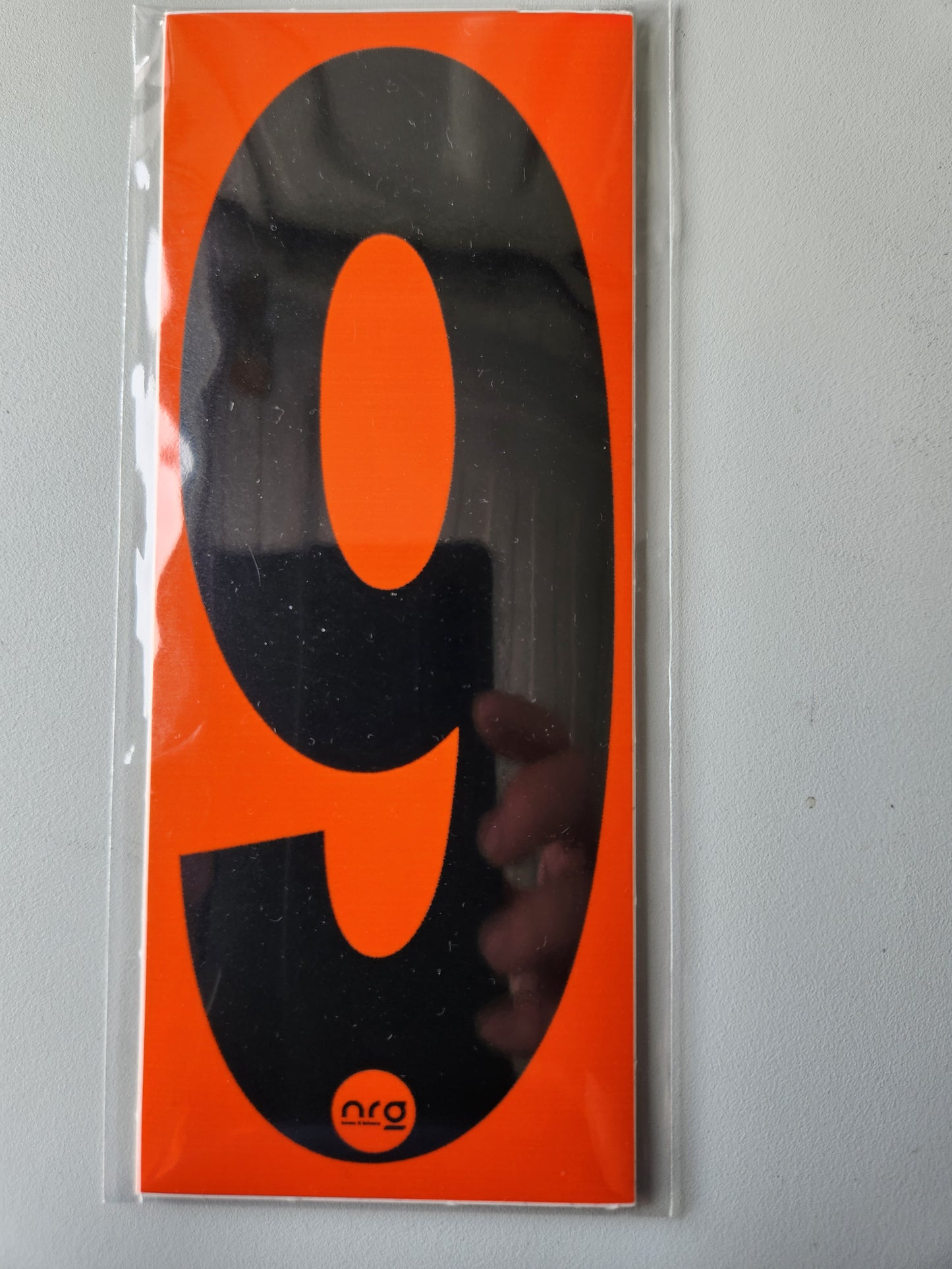 Karting Numbers Black/Orange (Pack of 4)