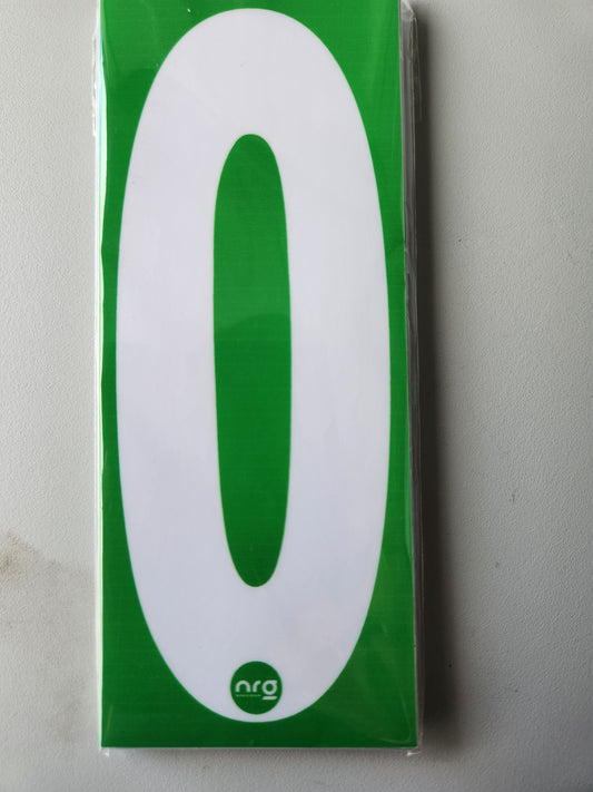 Karting Numbers White/Green