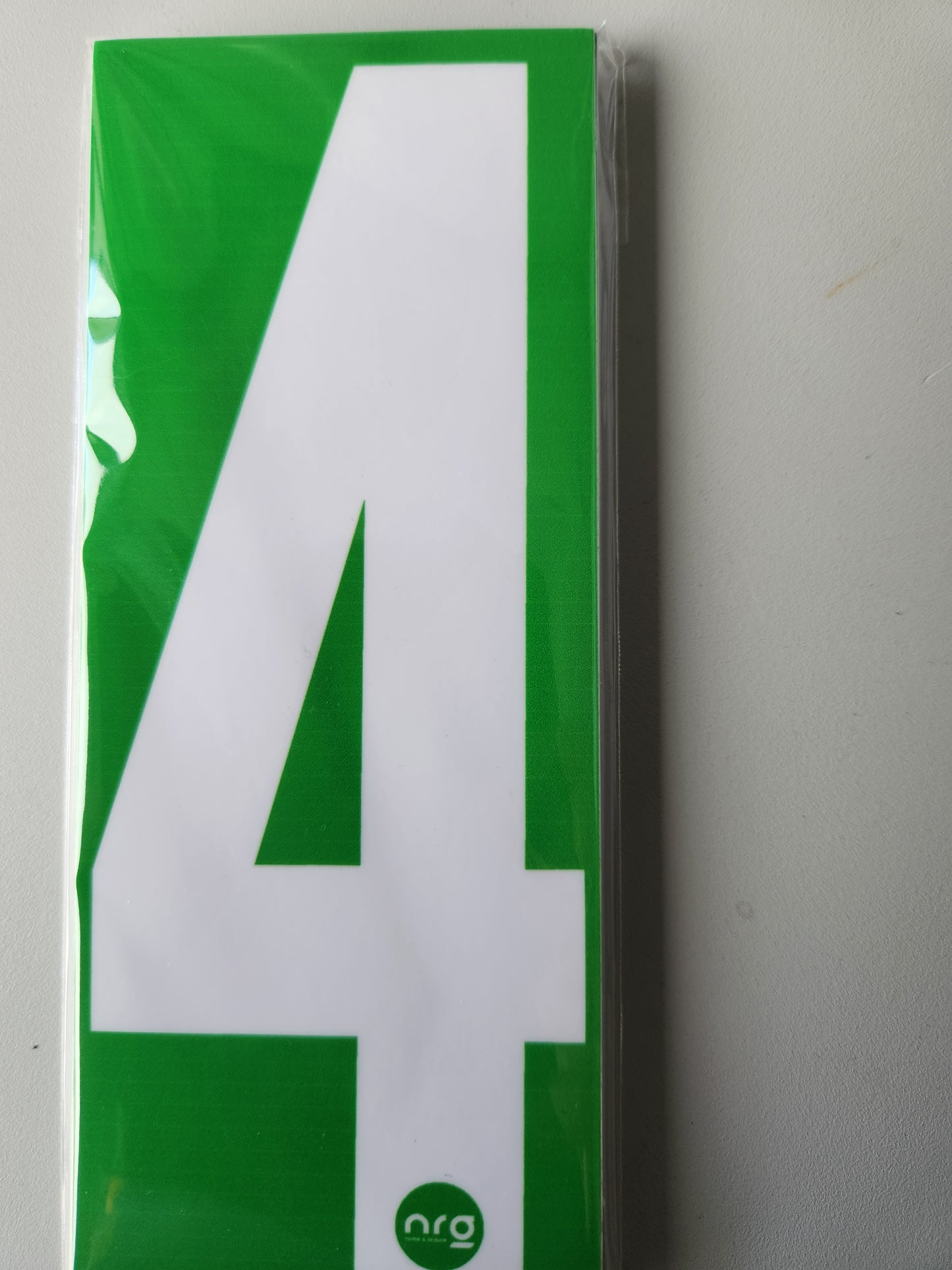 Karting Numbers White/Green (Pack of 4)