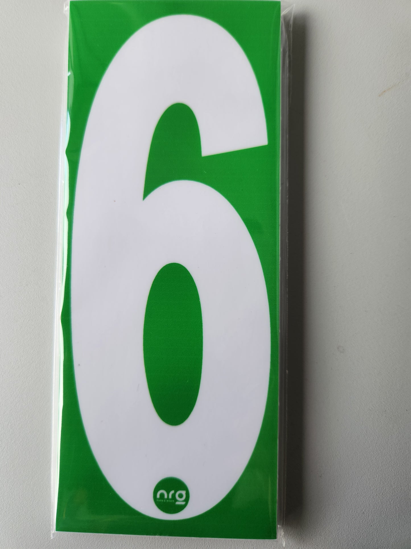 Karting Numbers White/Green (Pack of 4)