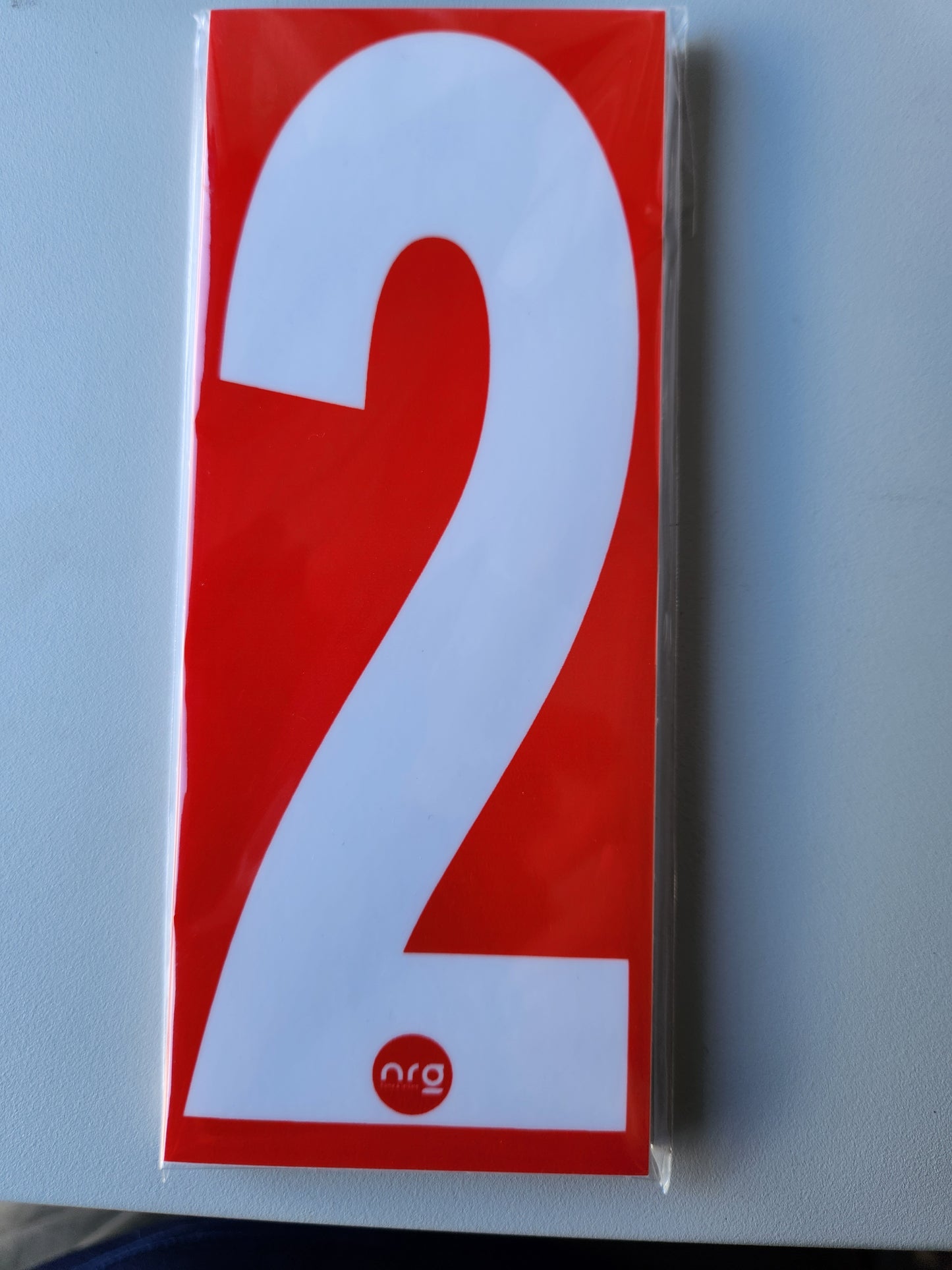 Karting Numbers White/Red (Pack of 4)