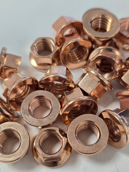 Wheel hexagonal self-locking nut (copper K nut) Pack of 12