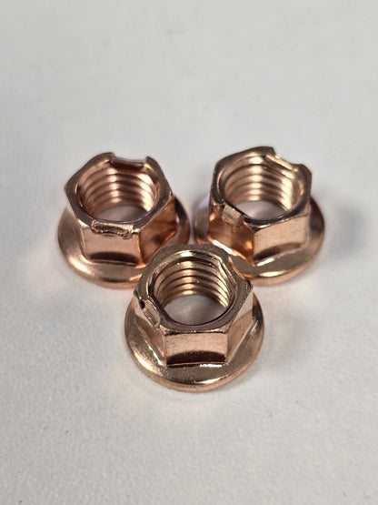 Wheel hexagonal self-locking nut (copper K nut) Pack of 12