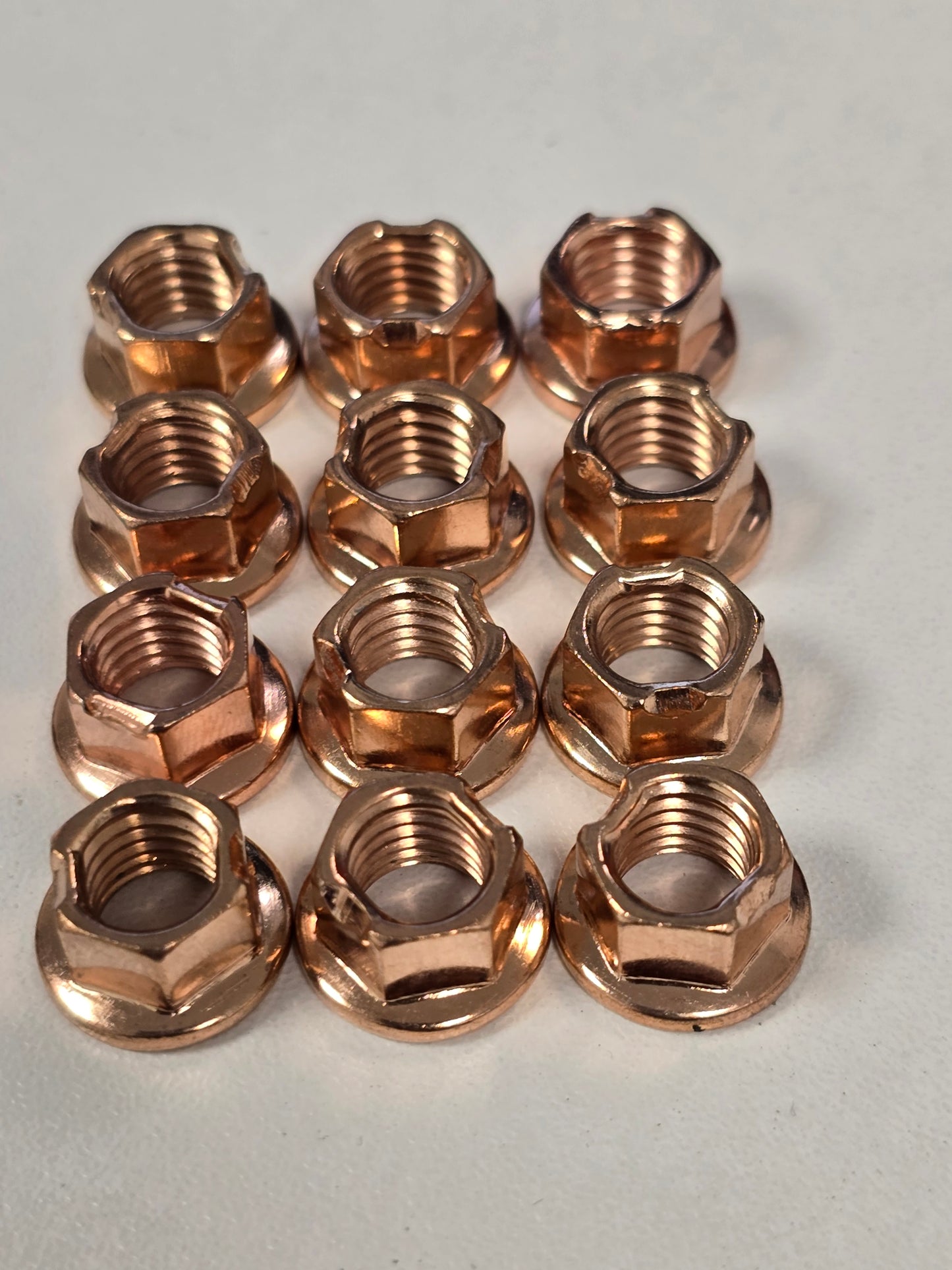 Wheel hexagonal self-locking nut (copper K nut) Pack of 12
