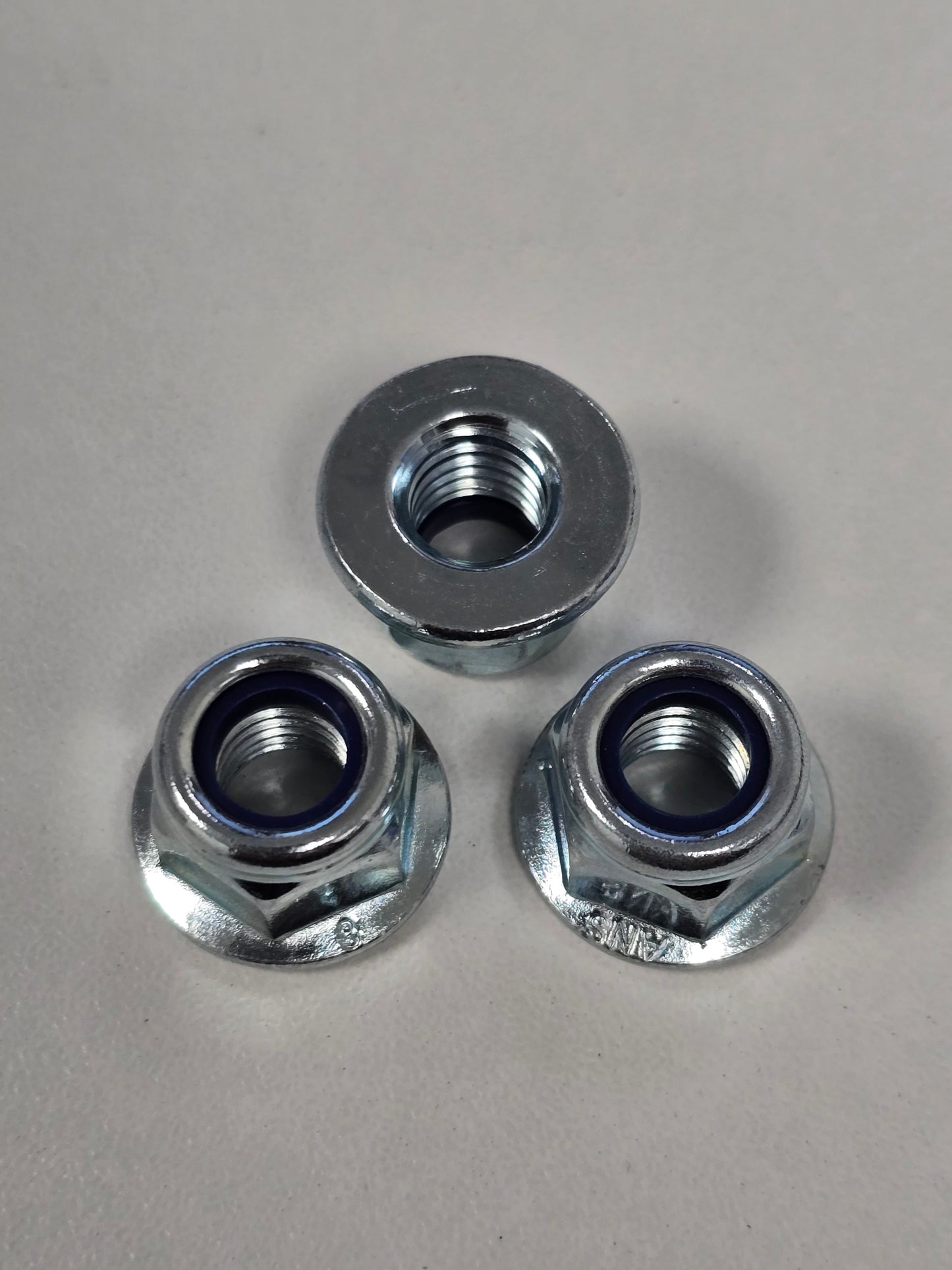 Flanged Nyloc Nuts (Pack of 3)