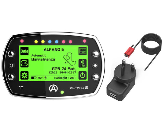 Alfano 6 1T GPS Lap Timer Base Kit (RPM Lead & Charger)