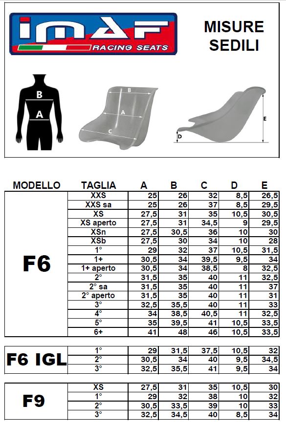 IMAF Standard Model F9 Flat Bottom Seat