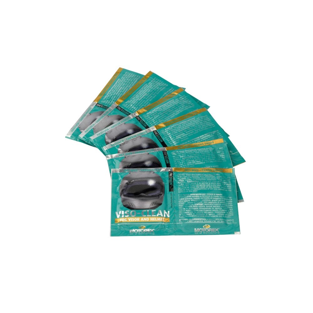 MOTOREX Viso-Clean Wipes Box - Per 72 (12 packs of 6 wipes per pack )