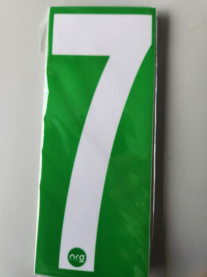 Karting Numbers White/Green (Pack of 4)