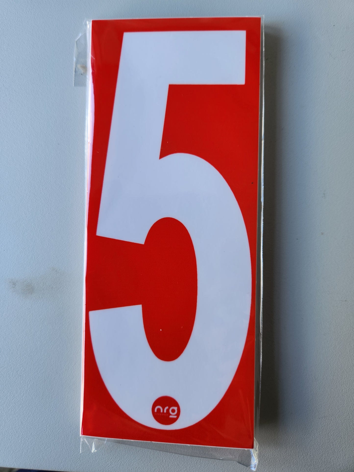 Karting Numbers White/Red (Pack of 4)