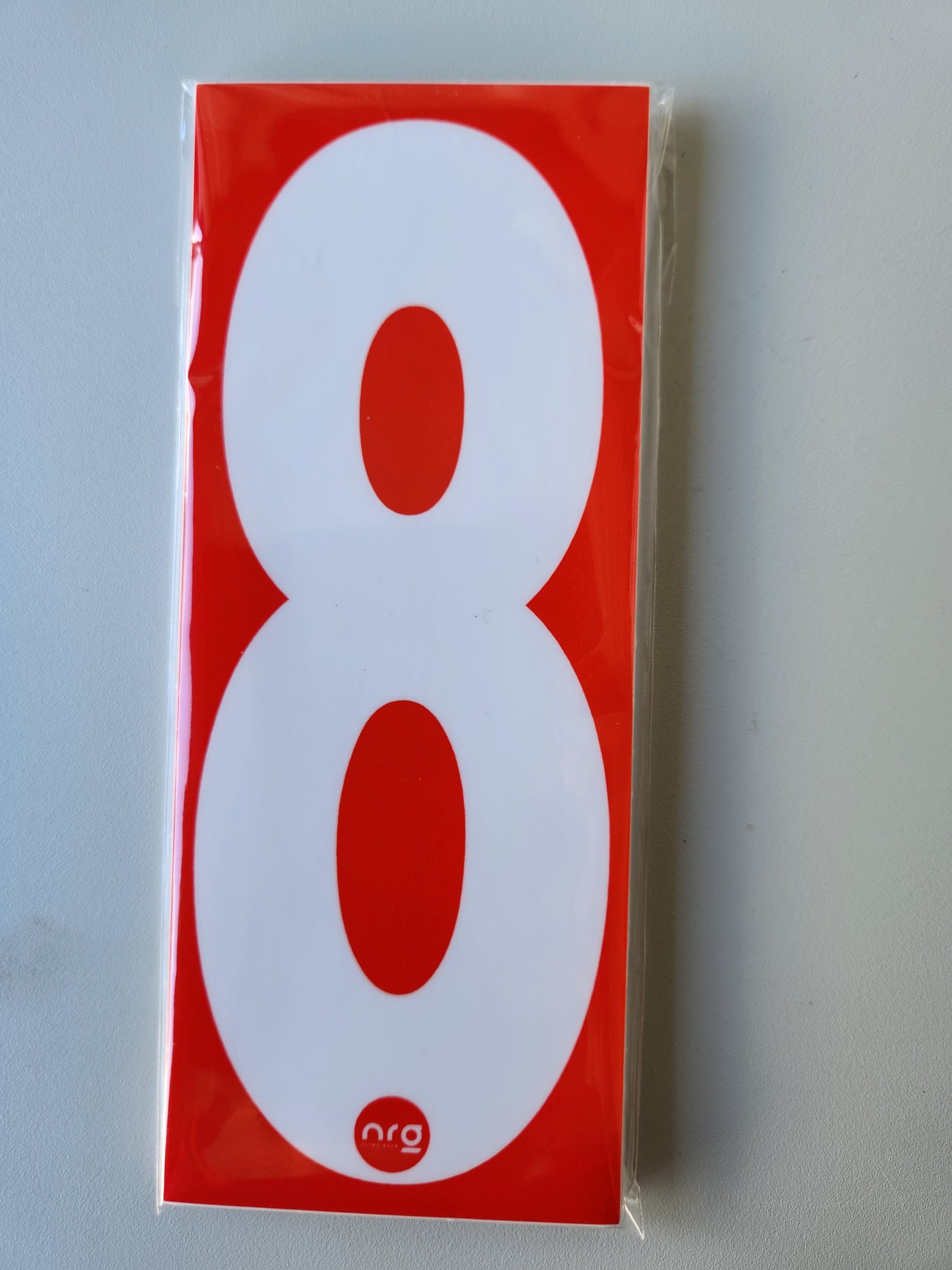 Karting Numbers White/Red (Pack of 4)